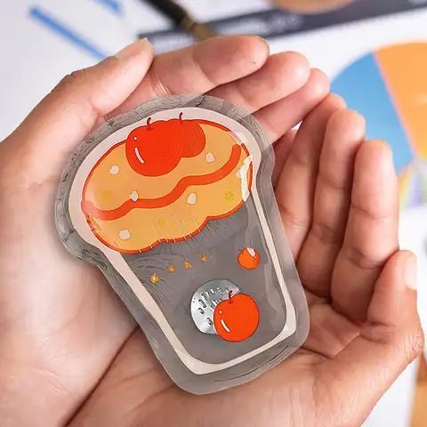 Calentadores de manos reutilizables, paquetes de calor instantáneos, almohadilla térmica de Gel frío reutilizable, bolsa de dibujos animados, calentadores de manos de Gel