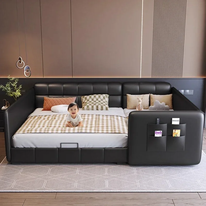 Leather Parent Child King Bed Set Convertible Sectionals Fence Bed Luxury King Size Beds Bedroom Furniture Double Bed 2 People
Leather Parent Child King Bed Set Convertible Sectionals Fence Bed Luxury King Size Beds Bedroom Furniture Double Bed 2 People