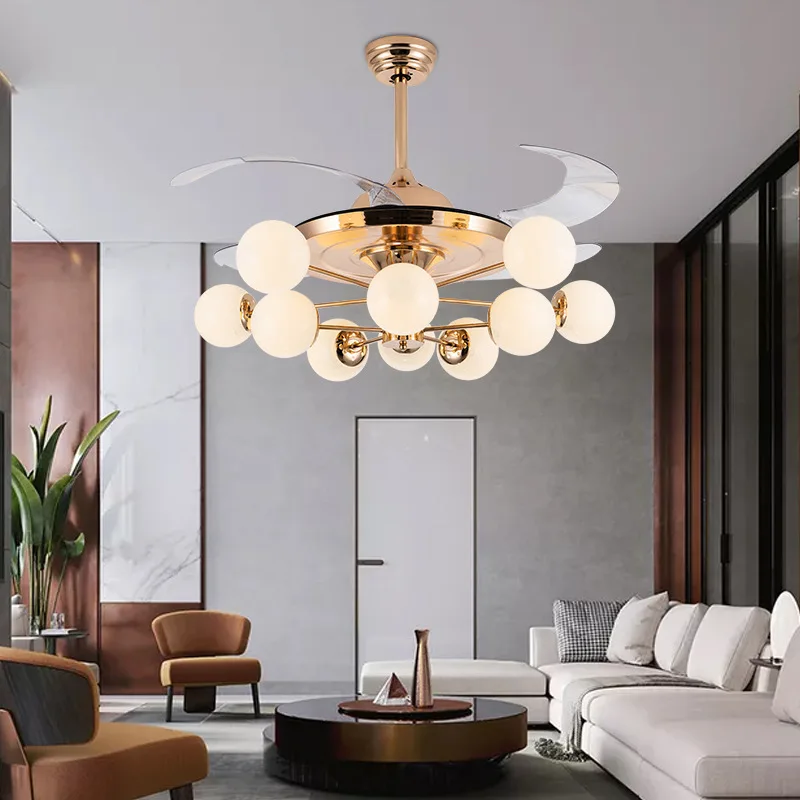 Magic Bean Gold Ceiling Fan Lights Invisible Luxury Branch Fan Lamp With Remote Control Modern Led For Home Living Room Lighting
Magic Bean Gold Ceiling Fan Lights Invisible Luxury Branch Fan Lamp With Remote Control Modern Led For Home Living Room Lighting