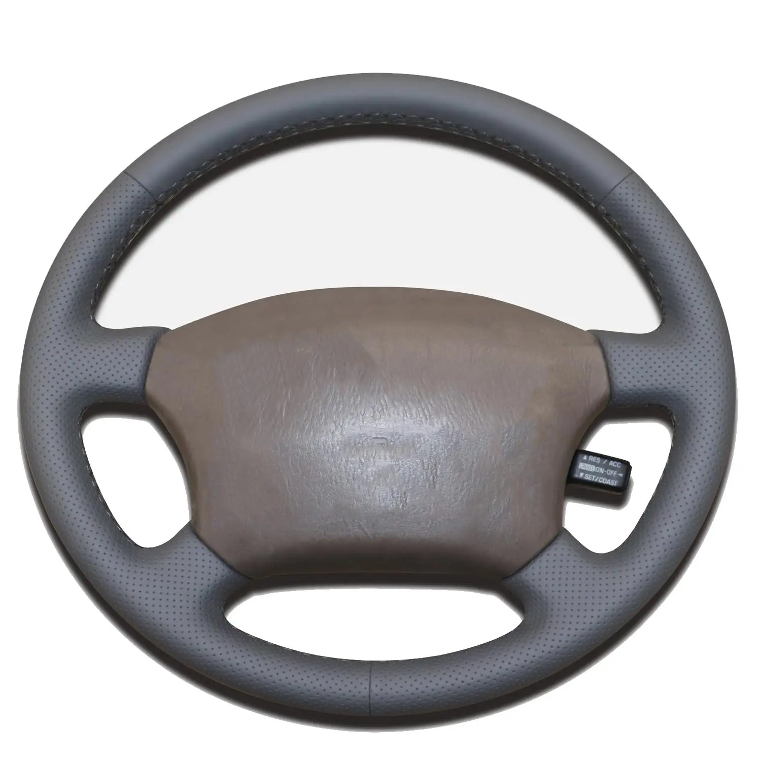 Dark Brown Genuine Leather Steering Wheel Cover, Hand-Stitched, Custom Fit For Toyota Land Cruiser 1995–2002
Dark Brown Genuine Leather Steering Wheel Cover, Hand-Stitched, Custom Fit For Toyota Land Cruiser 1995–2002