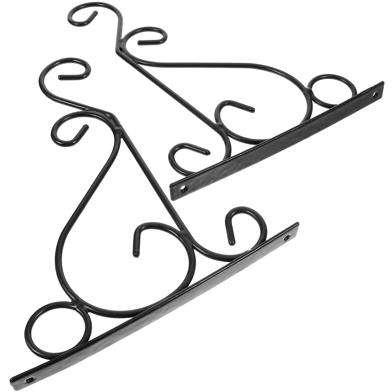 2 Pcs Iron Wall Hangers Rustproof Decorative Plant Bracket for Hanging Flower Pot Black Garden Storage Rack
2 Pcs Iron Wall Hangers Rustproof Decorative Plant Bracket for Hanging Flower Pot Black Garden Storage Rack