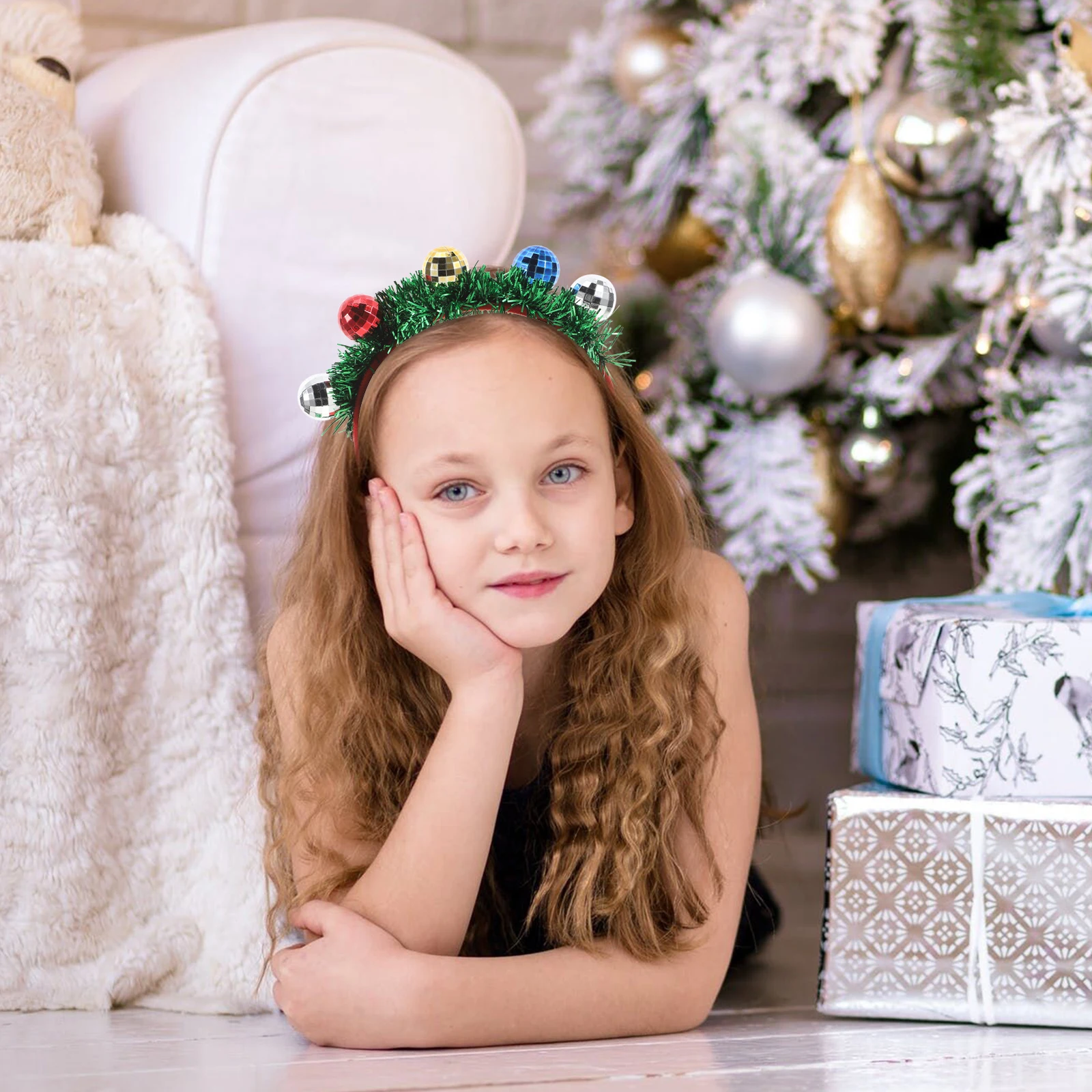 2 pcs Christmas Spotlight Ball Headband Holiday Hair Band Festive Christmas Headwear For Xmas Party Green Lightweight Portable 
2 pcs Christmas Spotlight Ball Headband Holiday Hair Band Festive Christmas Headwear For Xmas Party Green Lightweight Portable