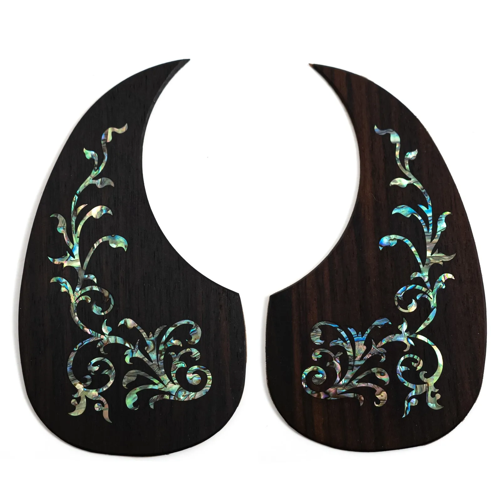 Rosewood Acoustic Guitar Pickguard Aurora Vine Real Abalone Inlay Self Adhesive 3M Backing for D45 , Left Right or Full Set
Rosewood Acoustic Guitar Pickguard Aurora Vine Real Abalone Inlay Self Adhesive 3M Backing for D45 , Left Right or Full Set