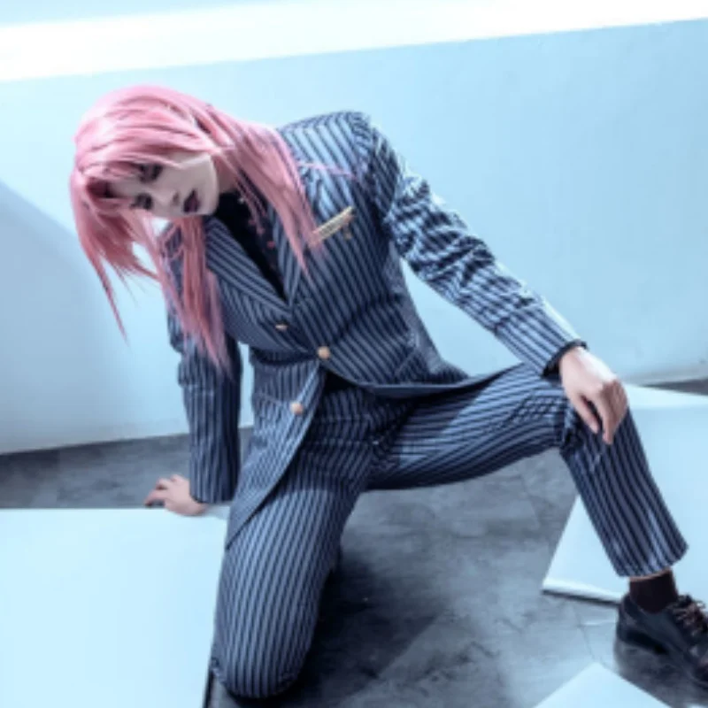 Diavolo Cosplay Black Stripe Suit Coat with Wig Uniform Outfit Halloween Carnival Suit for Adult Men Women
Diavolo Cosplay Black Stripe Suit Coat with Wig Uniform Outfit Halloween Carnival Suit for Adult Men Women