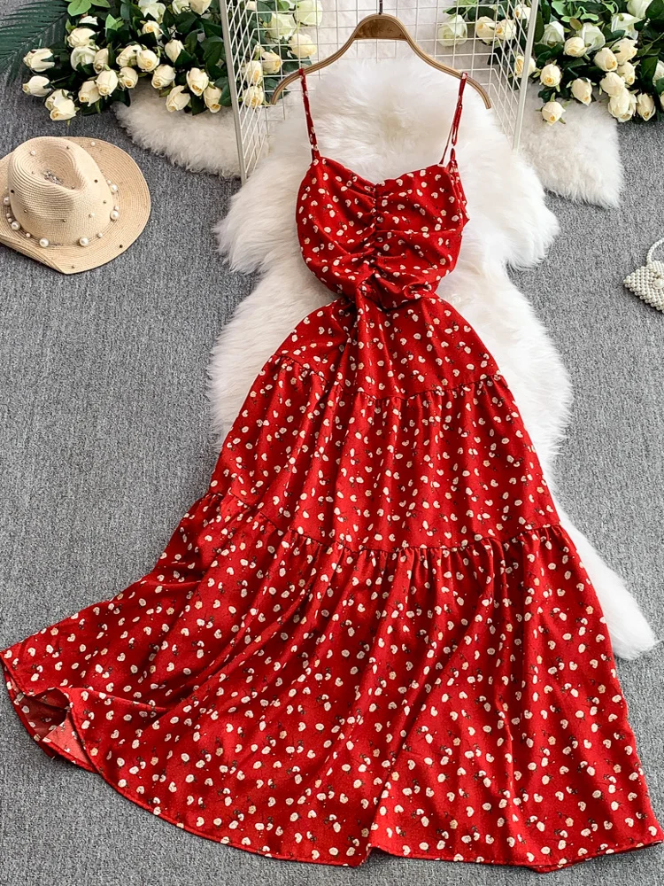 Boho women summer chic floral print pleated maxi long dress casual sexy spaghetti strap party dress elegant tunic beach vestidos
Boho women summer chic floral print pleated maxi long dress casual sexy spaghetti strap party dress elegant tunic beach vestidos