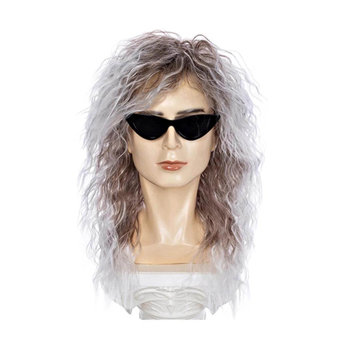 ONCE Men Wigs Punk Flaccid Long Curly Wig for Male High Temperature Fiber Rock Cosplay Costume ,Silver White & Brown
ONCE Men Wigs Punk Flaccid Long Curly Wig for Male High Temperature Fiber Rock Cosplay Costume ,Silver White & Brown