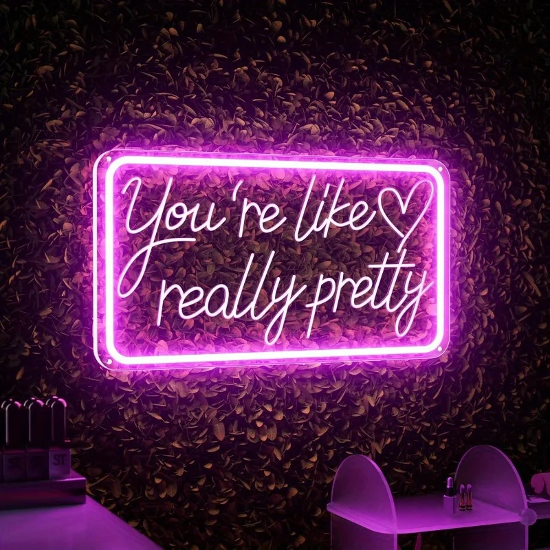LED Neon Light You're Like Really Pretty Neon Signs for Wall Decor,LED Neon Lights Suitable for Bedroom Wedding Party Shop Bar
LED Neon Light You're Like Really Pretty Neon Signs for Wall Decor,LED Neon Lights Suitable for Bedroom Wedding Party Shop Bar