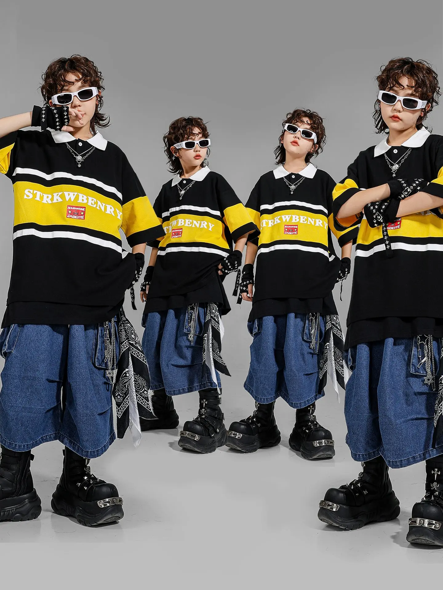 Kids Team Clothing Hip-hop Clothes Boys Street Dance Jazz Dance Costumes T-shirt Shorts Suit Stage Outfit Catwalk Wear DQL10970
Kids Team Clothing Hip-hop Clothes Boys Street Dance Jazz Dance Costumes T-shirt Shorts Suit Stage Outfit Catwalk Wear DQL10970