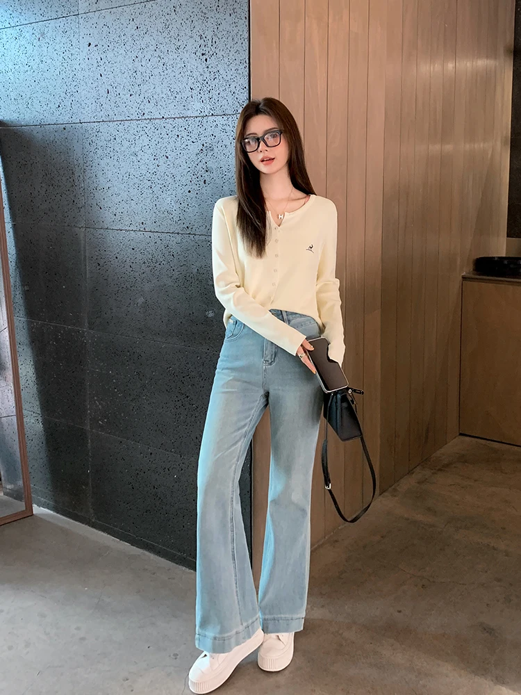 Ретро-джинсы женские светло-голубые, с высокой талией, стройнящие, маленький размер, длинные брюки, весенняя новинка, универсальные, высокое качество
Ретро-джинсы женские светло-голубые, с высокой талией, стройнящие, маленький размер, длинные брюки, весенняя новинка, универсальные, высокое качество