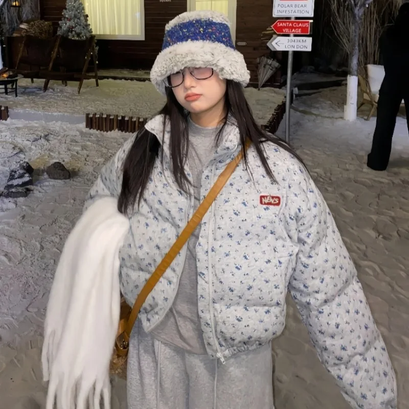 Sweet Floral Print ort Thiened Cotton Jaet Women's Winter Warm Outerwear Trendy Buxom Sle Casual Faion Coat
Sweet Floral Print ort Thiened Cotton Jaet Women's Winter Warm Outerwear Trendy Buxom Sle Casual Faion Coat