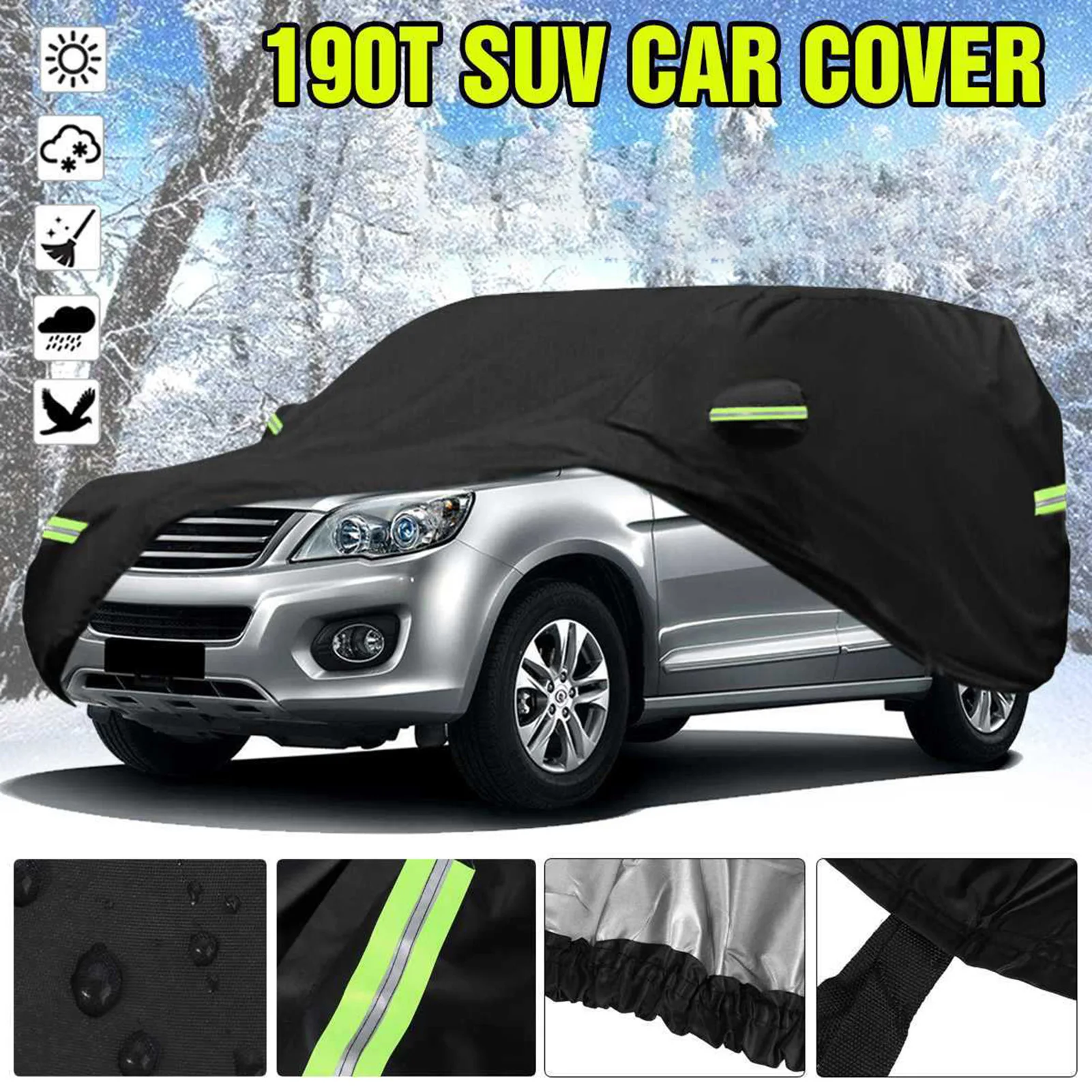Universal Full Car Cover Rain Frost Snow Dust Waterproof Protection Exterior Car Protector Covers Anti UV Outdoor Sun Reflective
Universal Full Car Cover Rain Frost Snow Dust Waterproof Protection Exterior Car Protector Covers Anti UV Outdoor Sun Reflective