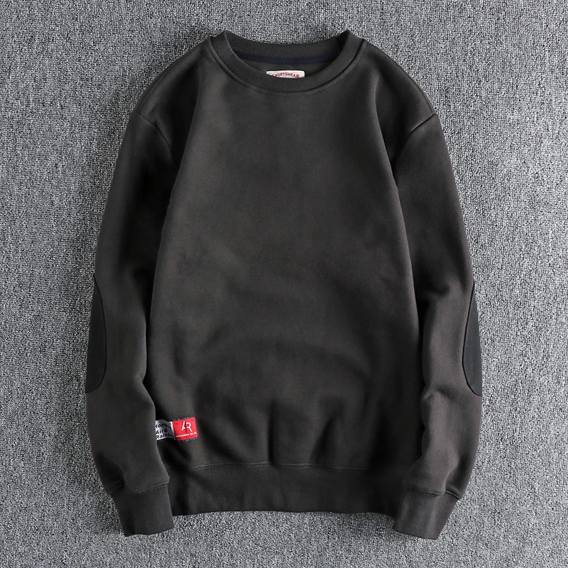 Autumn Winter American Retro Sleeve Patch Thickened Velvet Sweatshirt Men's Simple Washed Pullover Loose Youth Casual Sportwear
Autumn Winter American Retro Sleeve Patch Thickened Velvet Sweatshirt Men's Simple Washed Pullover Loose Youth Casual Sportwear