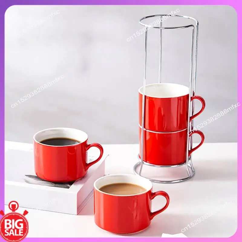 Big Deal Porcelain Stackable Cappuccino Cups With Saucers And Metal Stand, Espresso Cups For Latte Coffee Cafe,Specialty Coffee
Big Deal Porcelain Stackable Cappuccino Cups With Saucers And Metal Stand, Espresso Cups For Latte Coffee Cafe,Specialty Coffee