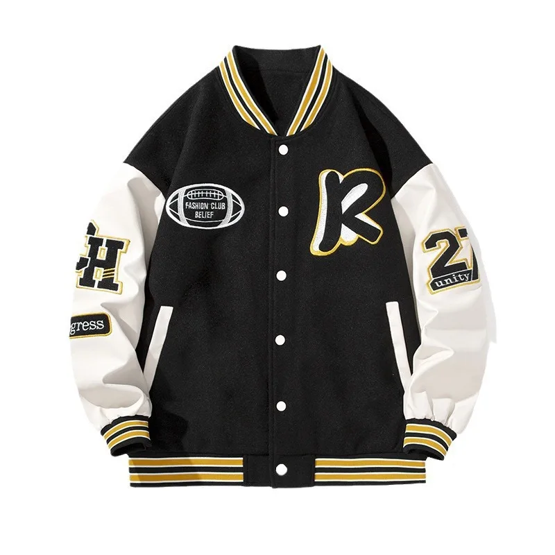 Мужская бейсбольная куртка, верхняя одежда, весенне-осенние пальто с вышивкой, мужская куртка для пар в американском стиле ретро, школьная форма, университетская куртка для мужчин
Мужская бейсбольная куртка, верхняя одежда, весенне-осенние пальто с вышивкой, мужская куртка для пар в американском стиле ретро, школьная форма, университетская куртка для мужчин