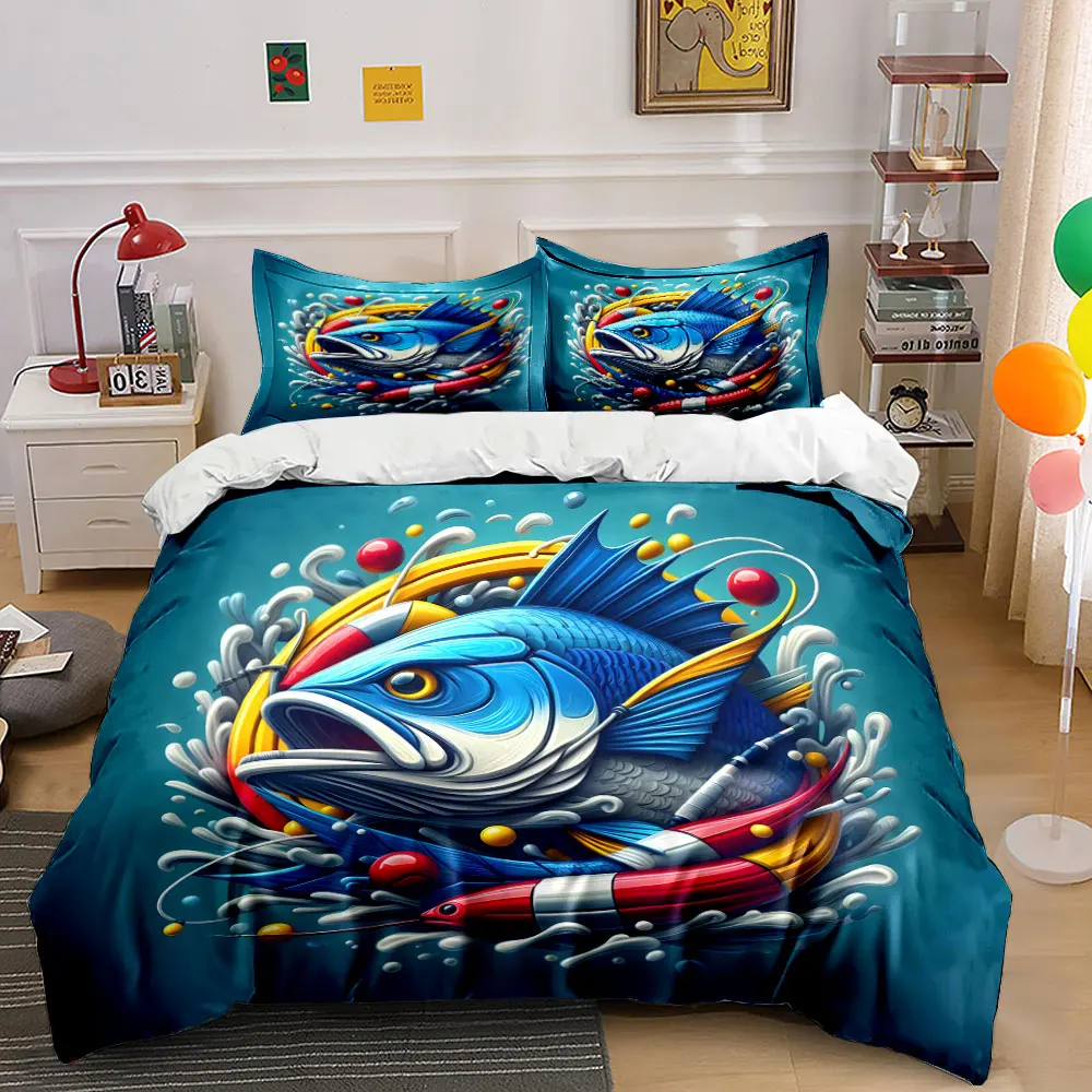 Fishing Gear Set Outdoor Essentials Soft Comfortable Duvet Cover Bedding Set Included 1*Duvet Cover & 2*Pillowcases, gift
Fishing Gear Set Outdoor Essentials Soft Comfortable Duvet Cover Bedding Set Included 1*Duvet Cover & 2*Pillowcases, gift