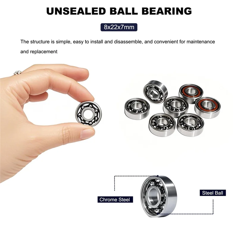 B50C 100 Pcs 608 Ball Bearings -High Precision Rating Spinner Bearing Miniature Deep Groove Ball Bearings (8Mm X 22Mm X 7Mm)
B50C 100 Pcs 608 Ball Bearings -High Precision Rating Spinner Bearing Miniature Deep Groove Ball Bearings (8Mm X 22Mm X 7Mm)