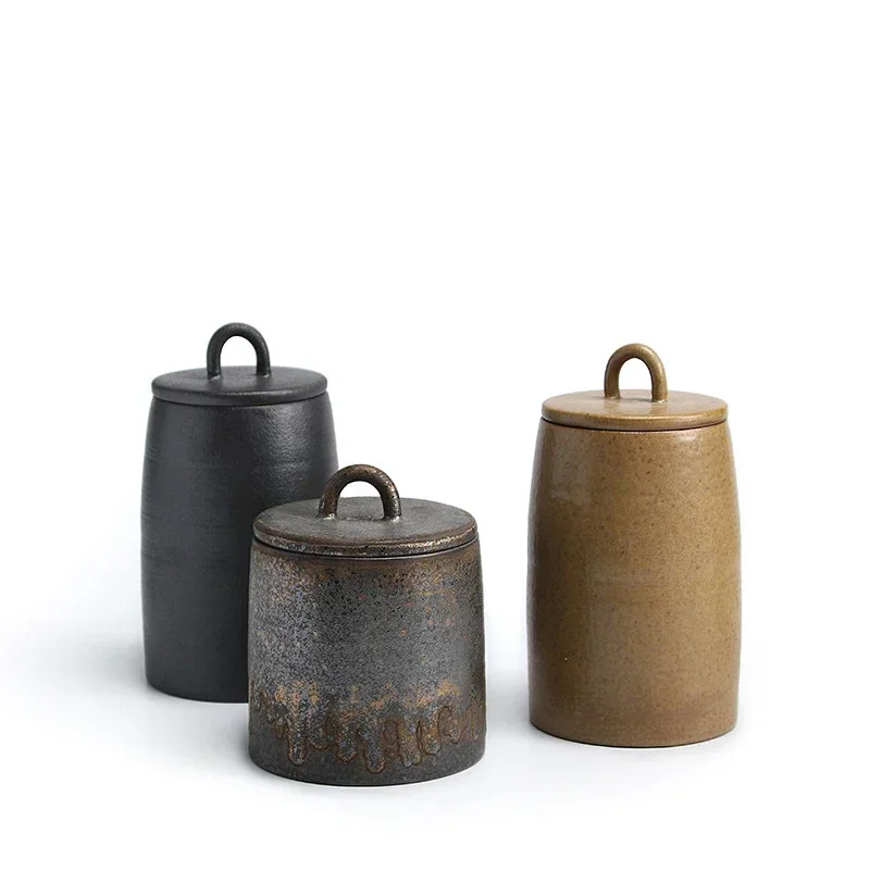 Japanese Ceramic Sealed Tea Caddy Coarse Pottery Large Vintage Spice Jar Household Candy Storage Tank Food Container Canister
Japanese Ceramic Sealed Tea Caddy Coarse Pottery Large Vintage Spice Jar Household Candy Storage Tank Food Container Canister