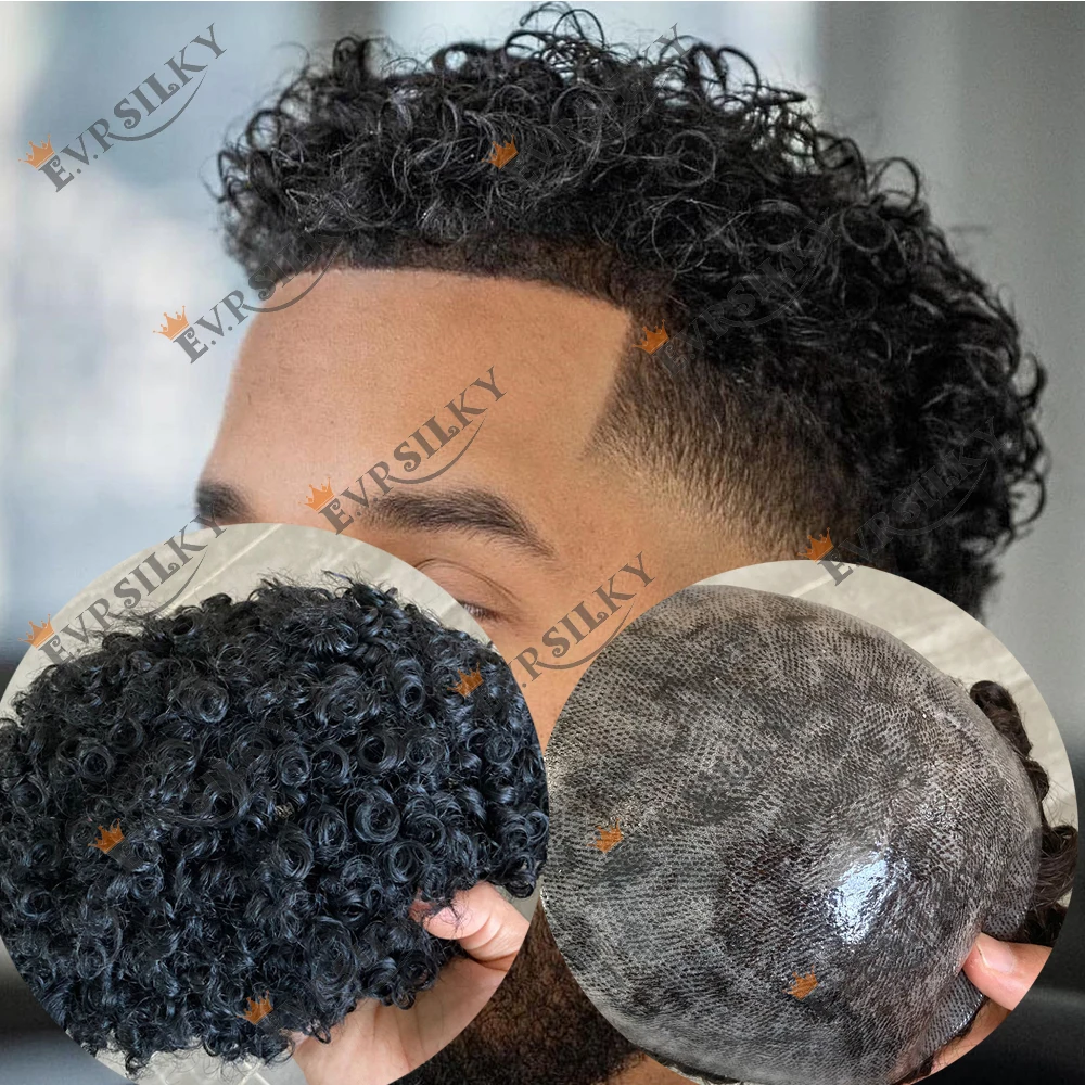 Afro Men's 15mm Kinky Curly Durable Men Toupee Human Hair Micro Skin Poly PU Grey Black Hair Wig Undetected Capillary Prosthesis
Afro Men's 15mm Kinky Curly Durable Men Toupee Human Hair Micro Skin Poly PU Grey Black Hair Wig Undetected Capillary Prosthesis