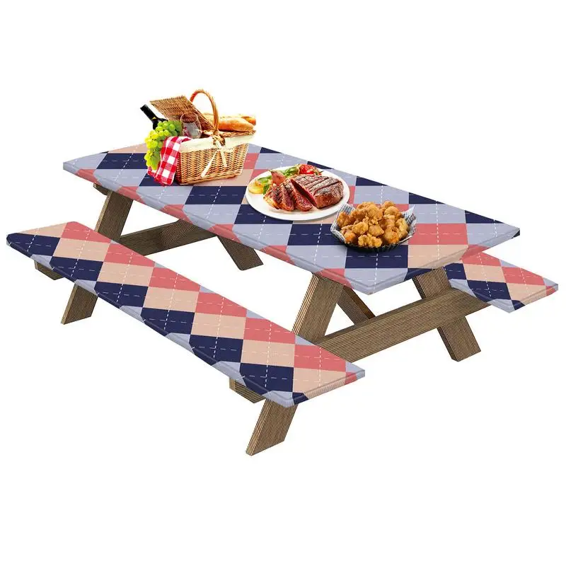 Fitted Picnic Table Cover Polyester Waterproof Table Cover For Picnic Portable Picnic Accessories With 2pcs Bench Cover
Fitted Picnic Table Cover Polyester Waterproof Table Cover For Picnic Portable Picnic Accessories With 2pcs Bench Cover