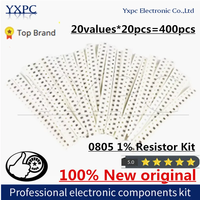 20 значений * 20 шт. = 400 шт. 0805 SMD комплект резисторов 1% 1/8 Вт (10 Ом ~ 1 м ом) компонент «сделай сам» набор образцов резисторов
20 значений * 20 шт. = 400 шт. 0805 SMD комплект резисторов 1% 1/8 Вт (10 Ом ~ 1 м ом) компонент «сделай сам» набор образцов резисторов