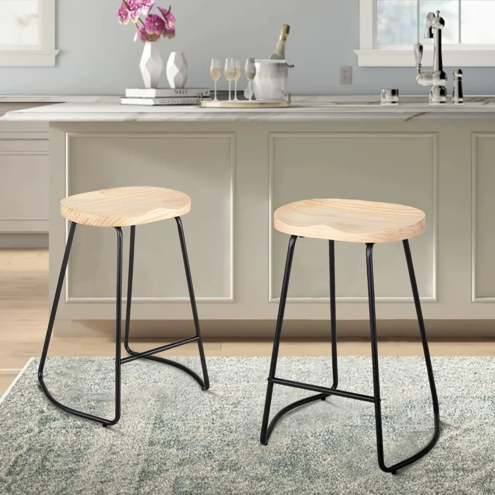Bar Stools Set of 2, 26" Counter Height Bar Stools with Metal Leg,Rustic Backless Bar Stool for Kitchen Island,Bar Chairs
Bar Stools Set of 2, 26" Counter Height Bar Stools with Metal Leg,Rustic Backless Bar Stool for Kitchen Island,Bar Chairs