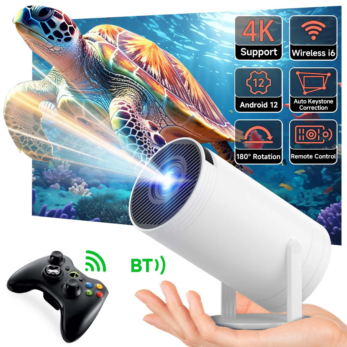 Newest HY300 Pro Smart Portable Mini Projector 4K Android 12 WIFI Full Hd Projectors Mobile Phone Home Cinema Video Proyector
Newest HY300 Pro Smart Portable Mini Projector 4K Android 12 WIFI Full Hd Projectors Mobile Phone Home Cinema Video Proyector