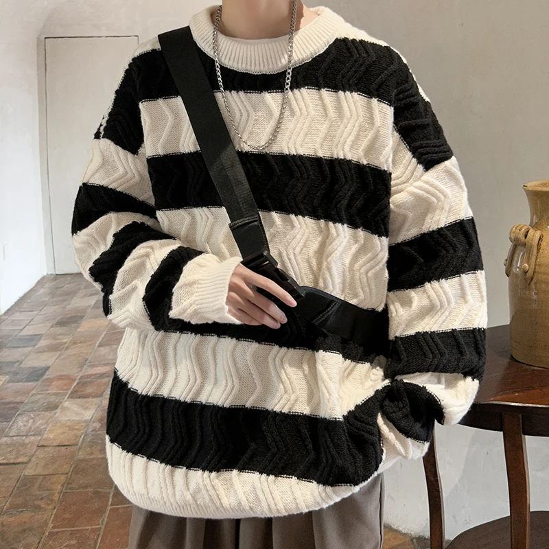 2024 New Autumn and Winter Retro Art Round Neck Striped Loose Leisure Fashion Versatile Warm Knitted Pullover Sweater S97
2024 New Autumn and Winter Retro Art Round Neck Striped Loose Leisure Fashion Versatile Warm Knitted Pullover Sweater S97