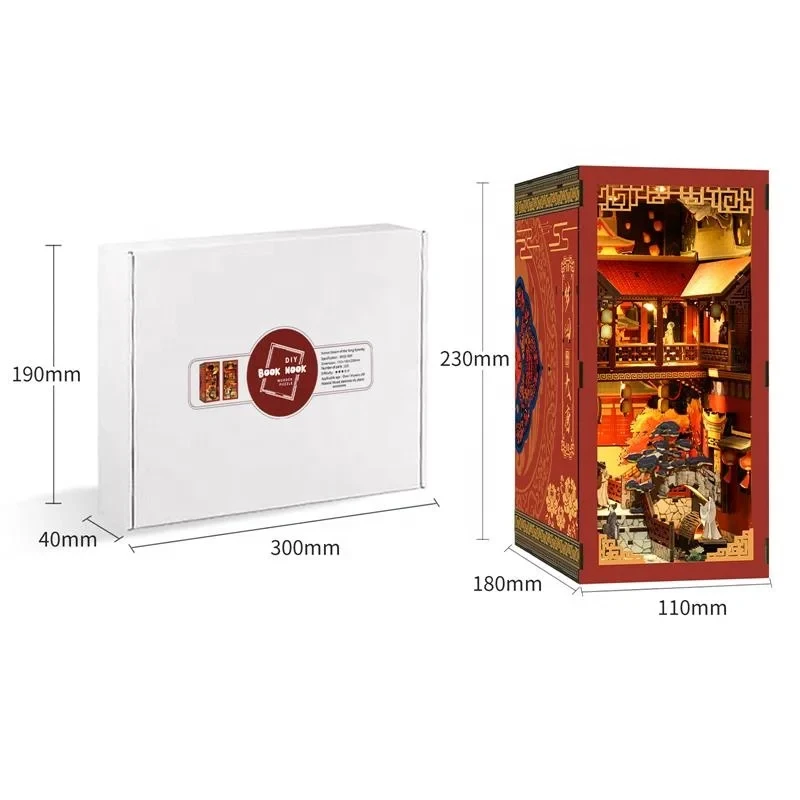 OUZEY Tang Dynasty Style Wooden Book Nook DIY Kit Miniature Model Bookshelf Insert Bookend for Friends Birthday Home Decoration
OUZEY Tang Dynasty Style Wooden Book Nook DIY Kit Miniature Model Bookshelf Insert Bookend for Friends Birthday Home Decoration