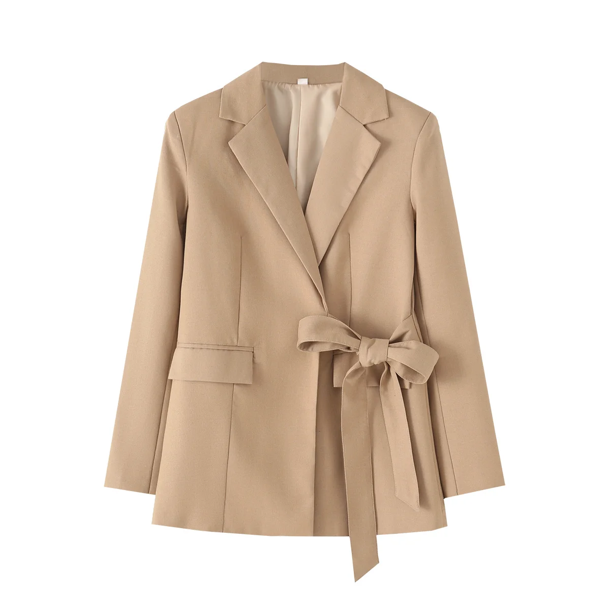 European and American style new women's clothing fashion British style retro cotton and linen irregular wrap-around lace-up suit
European and American style new women's clothing fashion British style retro cotton and linen irregular wrap-around lace-up suit