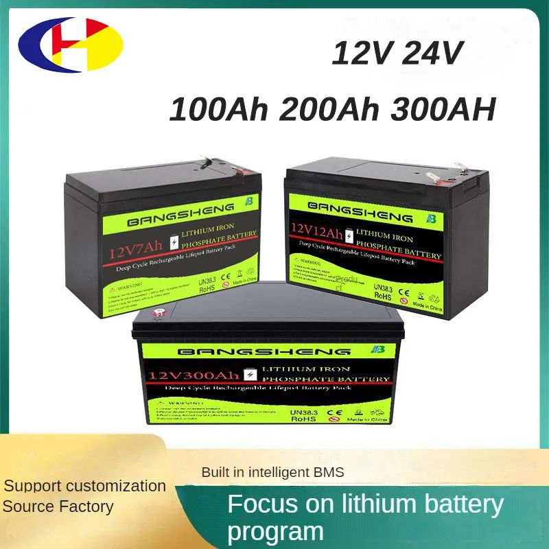 12V 24V LiFePo4 100Ah 200Ah Battery Pack Lithium Iron Phosphate Batteries Built-in BMS For Solar Boat RV Golf Cart Backup Power
12V 24V LiFePo4 100Ah 200Ah Battery Pack Lithium Iron Phosphate Batteries Built-in BMS For Solar Boat RV Golf Cart Backup Power