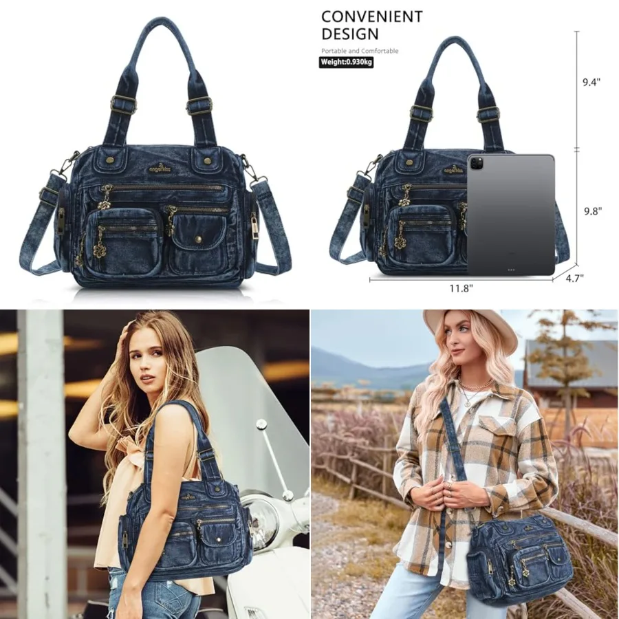 Angel Kiss Large Purses for Women Multi Pocket Hobo Handbag Ladies Tote Satchel Bag Soft Leather Shoulder Bag
Angel Kiss Large Purses for Women Multi Pocket Hobo Handbag Ladies Tote Satchel Bag Soft Leather Shoulder Bag