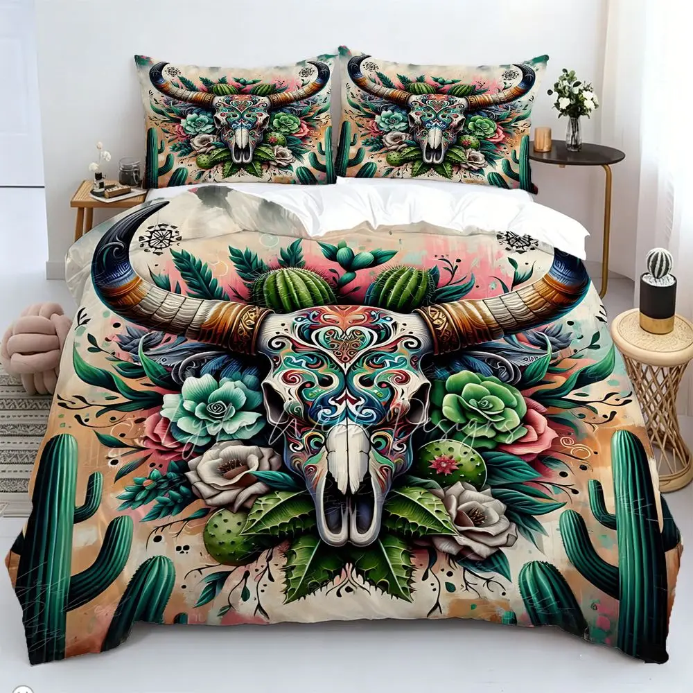 Bull Head Cactus Pattern Duvet Cover Set, 2/3pcs Soft Comfortable Bedding Set, Suitable for Decorating Bedrooms Dormitories
Bull Head Cactus Pattern Duvet Cover Set, 2/3pcs Soft Comfortable Bedding Set, Suitable for Decorating Bedrooms Dormitories