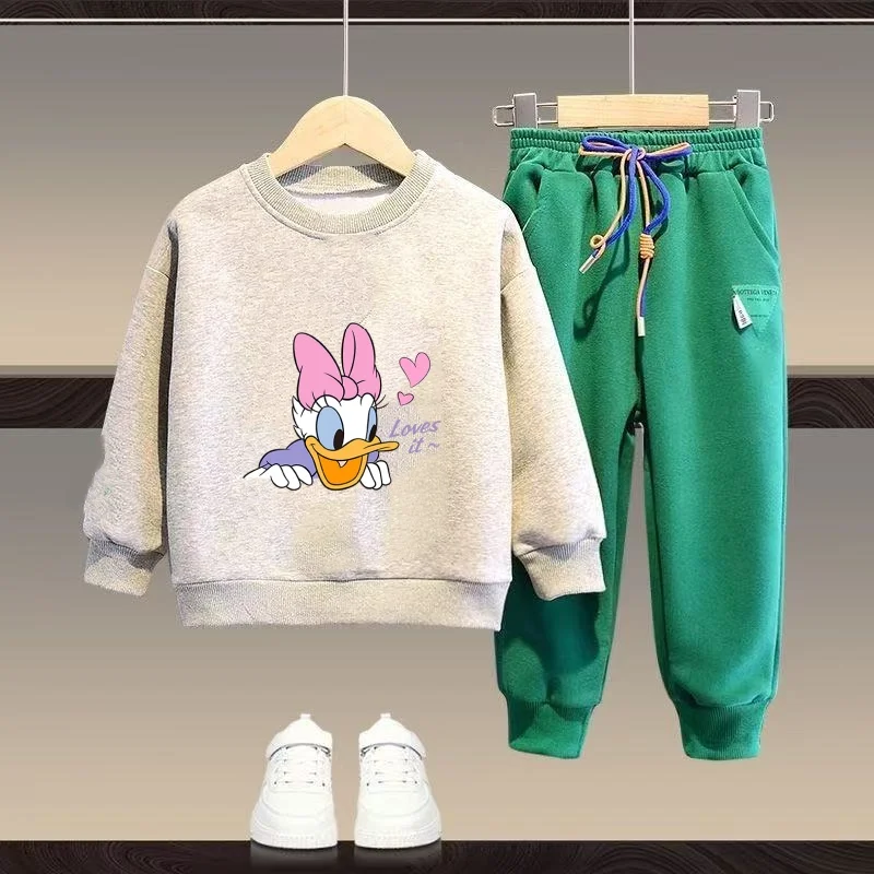 Autumn Girls Boys Clothes Casual Fashion Pants Cartoon Disney Daisy Duck Print 2Pcs Pants Kid Sports Bottom Fashion Tracksuits
Autumn Girls Boys Clothes Casual Fashion Pants Cartoon Disney Daisy Duck Print 2Pcs Pants Kid Sports Bottom Fashion Tracksuits