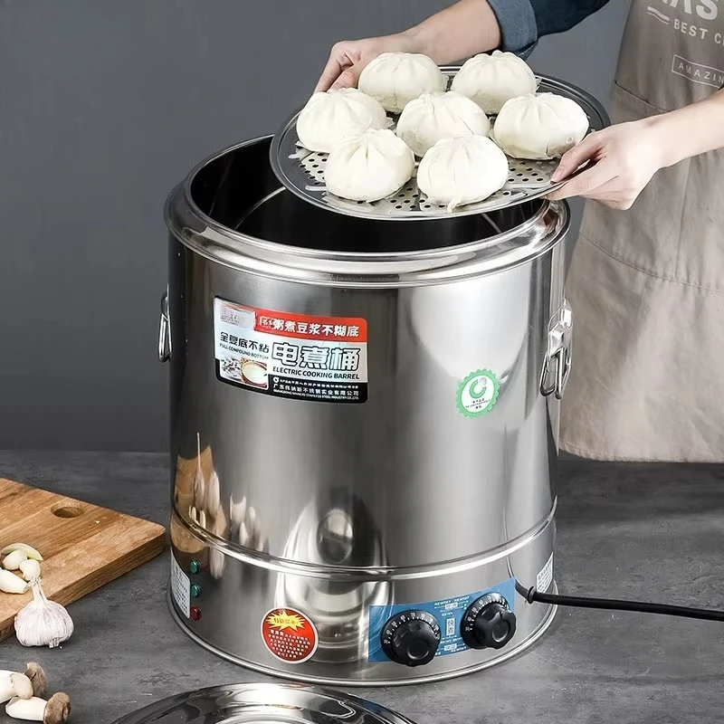 Kitchenware Large stainless steel electric steamer Soup boiler Anti-dry burning Soup pot used in cafeteria
Kitchenware Large stainless steel electric steamer Soup boiler Anti-dry burning Soup pot used in cafeteria