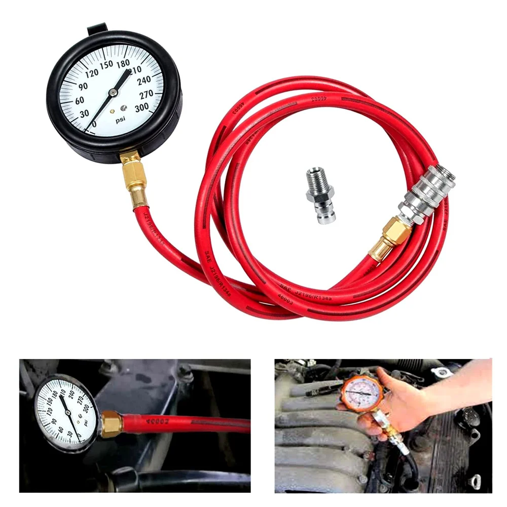 TU-32-20 Diesel Fuel System Test Port Pressure Test Gauge 3-1/2", 300 PSI - Compucheck For Cummins Diesel Engines, 6 Feet Hose
TU-32-20 Diesel Fuel System Test Port Pressure Test Gauge 3-1/2", 300 PSI - Compucheck For Cummins Diesel Engines, 6 Feet Hose