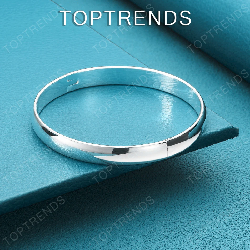8mm 925 Sterling Silver Round Open Bangle Adjustable Korean Simple Jewelry For Women Birthday Party Gift Versatile Accessories
8mm 925 Sterling Silver Round Open Bangle Adjustable Korean Simple Jewelry For Women Birthday Party Gift Versatile Accessories