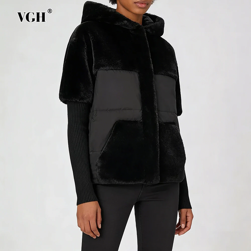 VGH Свободные теплые плюшевые темпераментные куртки для женщин с капюшоном и длинными рукавами на молнии, зимняя повседневная куртка, женский модный стиль
VGH Свободные теплые плюшевые темпераментные куртки для женщин с капюшоном и длинными рукавами на молнии, зимняя повседневная куртка, женский модный стиль