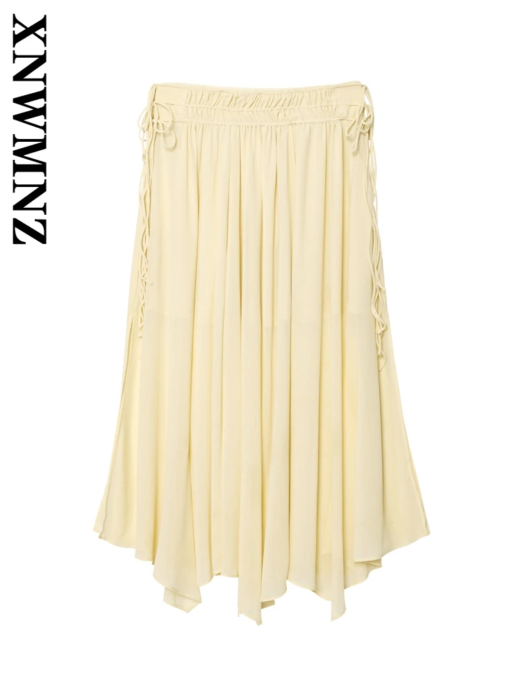 XNWMNZ 2025 Summer New Women Clothing club Chic Shirring Skirt Fashion Woman Yellow Tierred High Waist Party Tie midi Bottoms
XNWMNZ 2025 Summer New Women Clothing club Chic Shirring Skirt Fashion Woman Yellow Tierred High Waist Party Tie midi Bottoms