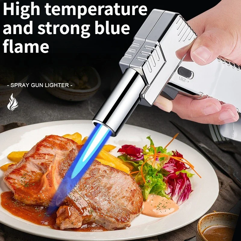Creative Blue Flame High Temperature Gun Family BBQ Baking Portable High-power Lighter Cigar and Cigarette Accessories
Creative Blue Flame High Temperature Gun Family BBQ Baking Portable High-power Lighter Cigar and Cigarette Accessories