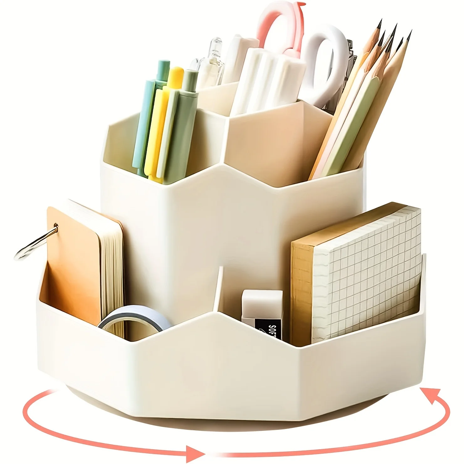 Rotating Pen Holder Desktop Box - Degree Pen Holder Makeup Brush Box With 9 Compartments, Suitable For Organizing Office Sup
Rotating Pen Holder Desktop Box - Degree Pen Holder Makeup Brush Box With 9 Compartments, Suitable For Organizing Office Sup
