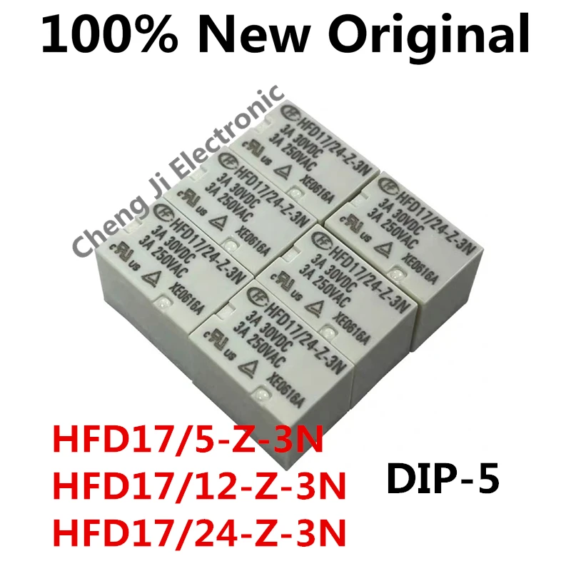 5PCS/Lot HFD17/5-Z-3N、HFD17/12-Z-3N、HFD17/24-Z-3N DIP-5 New original signal relay set with 3A 5-pin 30V conversion
5PCS/Lot HFD17/5-Z-3N、HFD17/12-Z-3N、HFD17/24-Z-3N DIP-5 New original signal relay set with 3A 5-pin 30V conversion