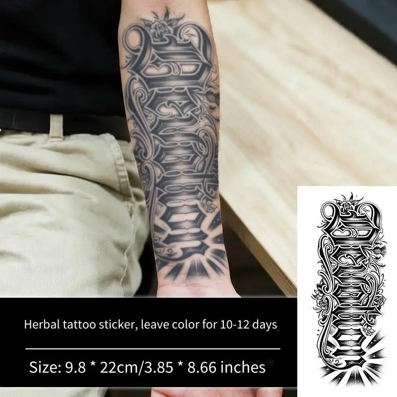 Temporary Tattoo Sticker Vintage Chicano Herb Flower Tattoo Waterproof Long Lasting Realistic Sleeve for Men Women Arm Leg
Temporary Tattoo Sticker Vintage Chicano Herb Flower Tattoo Waterproof Long Lasting Realistic Sleeve for Men Women Arm Leg