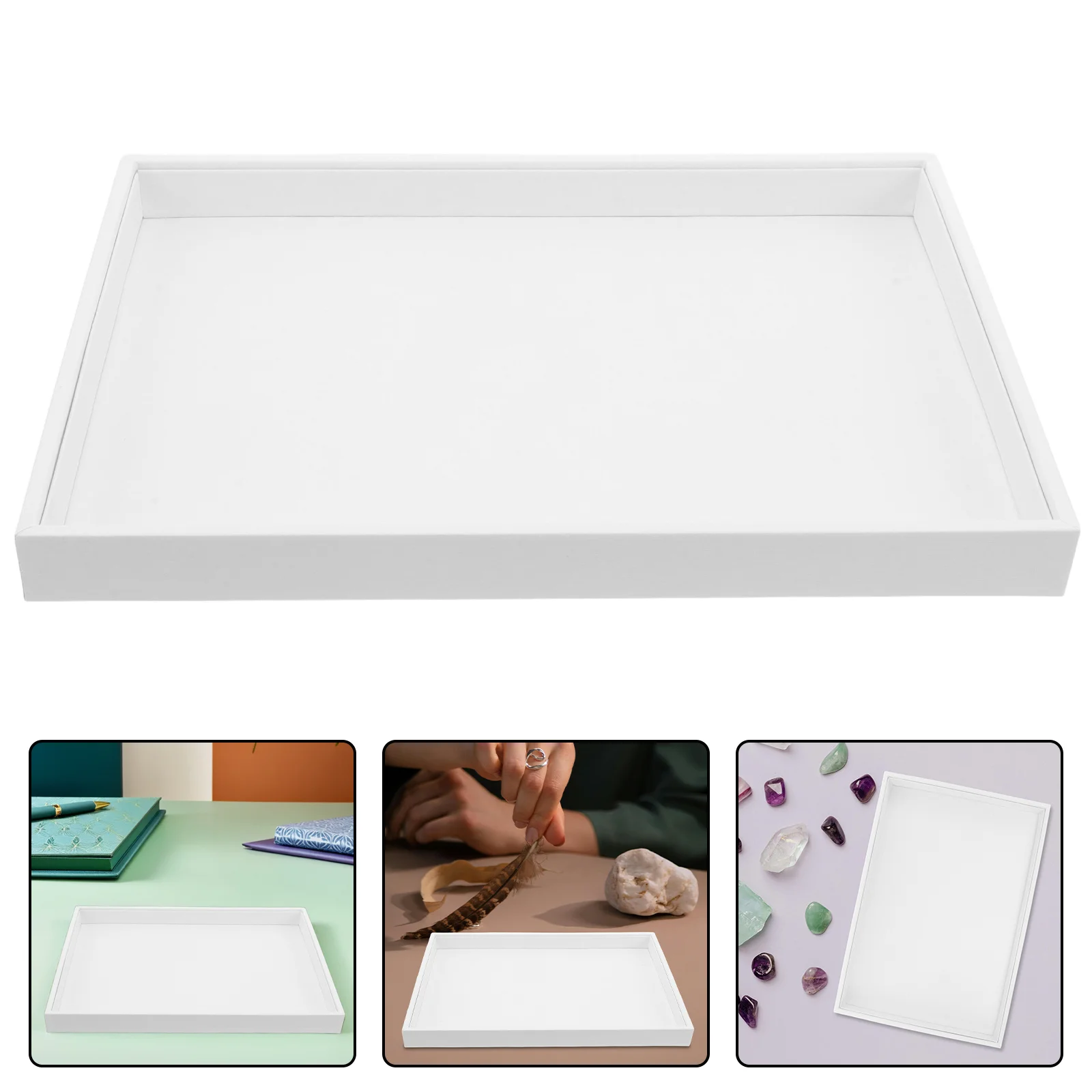 2Pcs Jewelry Display Organizer Trays Stackable Large Empty Tray for Rings Necklaces Bracelets Vanity Dresser Jewelry Display Set
2Pcs Jewelry Display Organizer Trays Stackable Large Empty Tray for Rings Necklaces Bracelets Vanity Dresser Jewelry Display Set