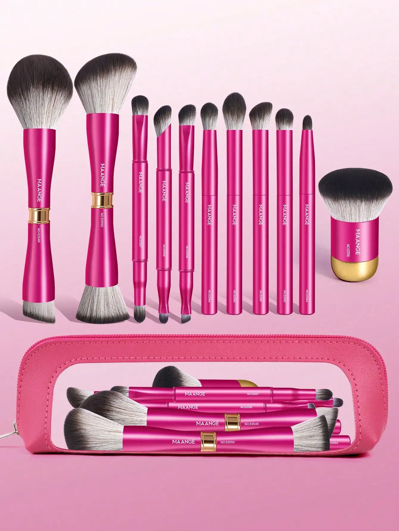 MAANGE 13/14/16/17/20/22pcs Professional Soft Hair Aluminum Tube Makeup Brush Set, Including Foundation Brush, Eyeshadow Brush, Eyebrow Brush, Blending Brush, Highlighter Brush, Concealer Brush, Suitable For Powder, Liquid, Cream Cosmetics, Ideal For Dail
MAANGE 13/14/16/17/20/22pcs Professional Soft Hair Aluminum Tube Makeup Brush Set, Including Foundation Brush, Eyeshadow Brush, Eyebrow Brush, Blending Brush, Highlighter Brush, Concealer Brush, Suitable For Powder, Liquid, Cream Cosmetics, Ideal For Dail