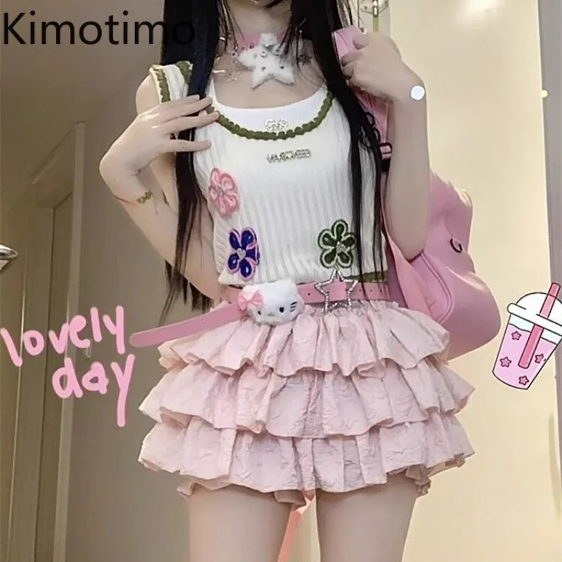 Kimotimo Japanese Y2k Mini Cake Skirt Women Kawaii High Waist A-line Tierred Skirts Spring Summer Sweet Solid All Match Skort
Kimotimo Japanese Y2k Mini Cake Skirt Women Kawaii High Waist A-line Tierred Skirts Spring Summer Sweet Solid All Match Skort