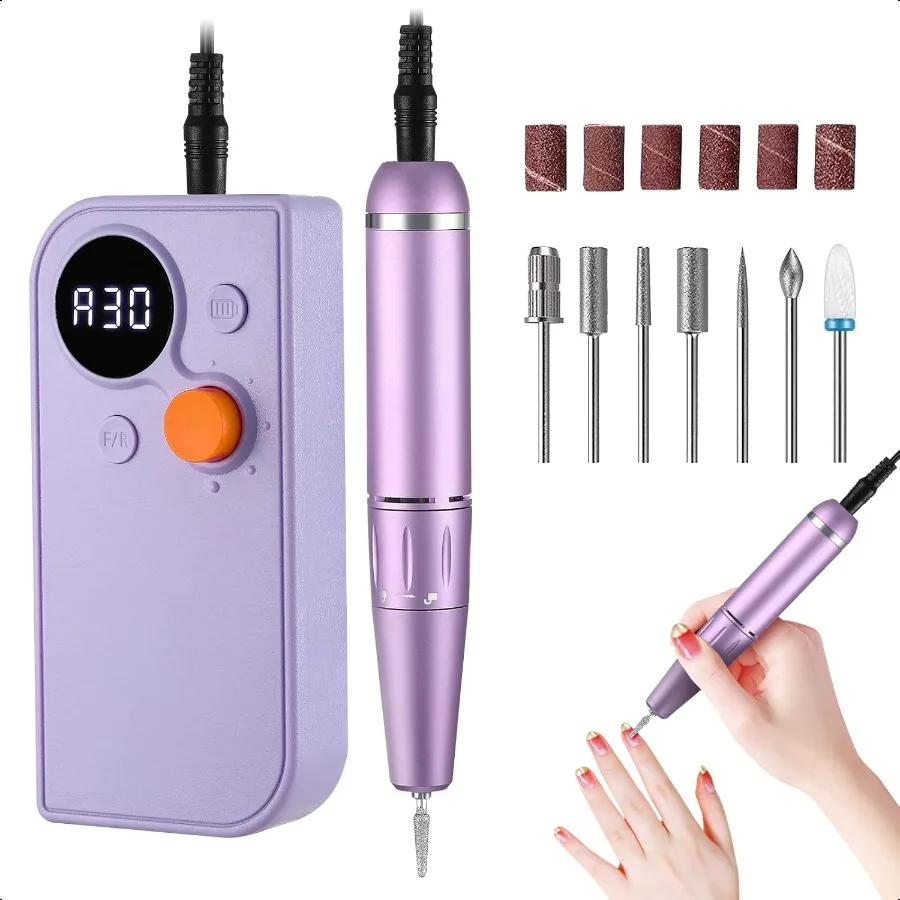 Portable Nail Drill Kit Rechargeable 30000 RPM Electric Profional Cordl EFile Nail Drill hine Set for Acrylic Nails Polishing M
Portable Nail Drill Kit Rechargeable 30000 RPM Electric Profional Cordl EFile Nail Drill hine Set for Acrylic Nails Polishing M