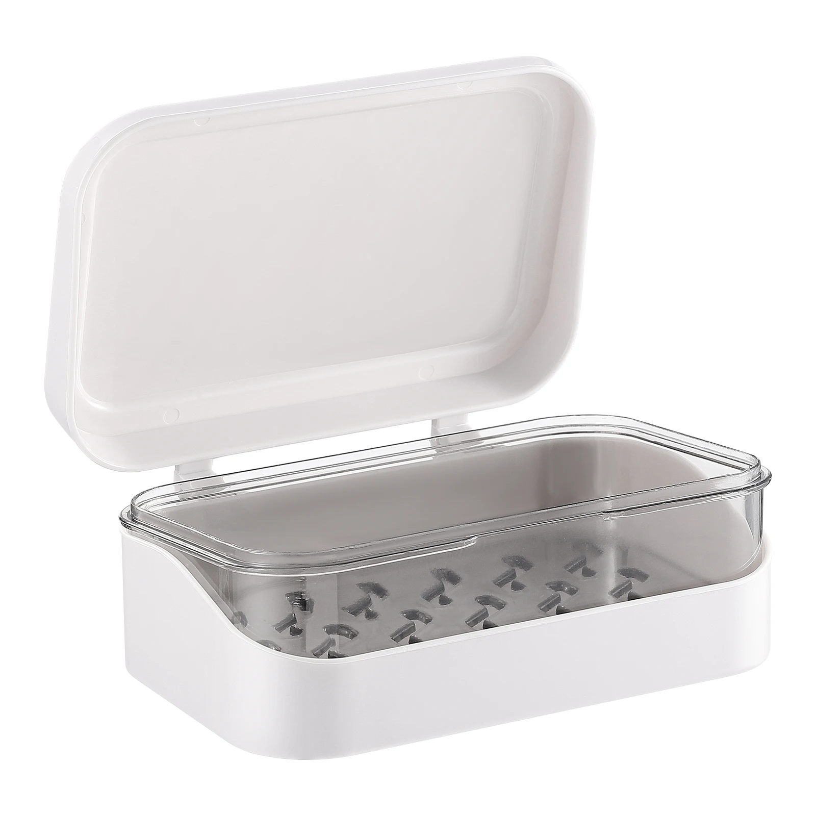 Soap Dish White Creative Draining Holder for Bathroom Kitchen Non Slip Soap Box with Lid Storage Rack
Soap Dish White Creative Draining Holder for Bathroom Kitchen Non Slip Soap Box with Lid Storage Rack