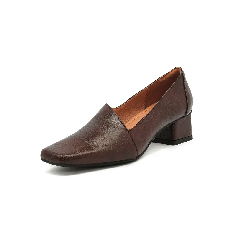 Cozy Med HeelsSlip On Daliy Shoes Spring Autumn Lady Vintage Pumps French Style Women Cowhide Shoes On Heel 4 CM Thick Heels
Cozy Med HeelsSlip On Daliy Shoes Spring Autumn Lady Vintage Pumps French Style Women Cowhide Shoes On Heel 4 CM Thick Heels