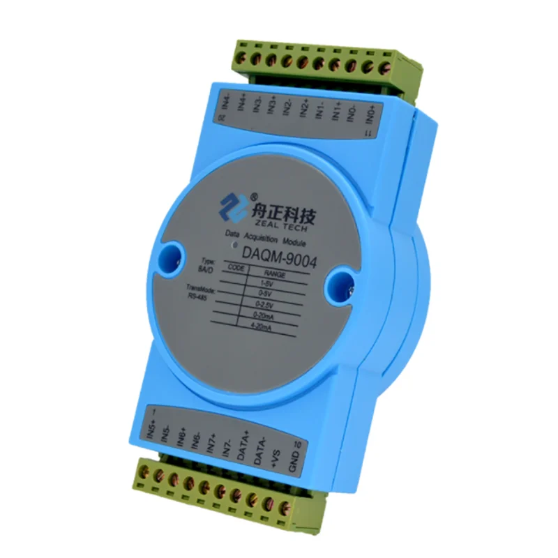 DAQM-9004 8-канальный аналоговый сбор данных, модуль сбора данных RS485 0-5 В, напряжение и ток 4-20 мА, входной и выходной модуль
DAQM-9004 8-канальный аналоговый сбор данных, модуль сбора данных RS485 0-5 В, напряжение и ток 4-20 мА, входной и выходной модуль