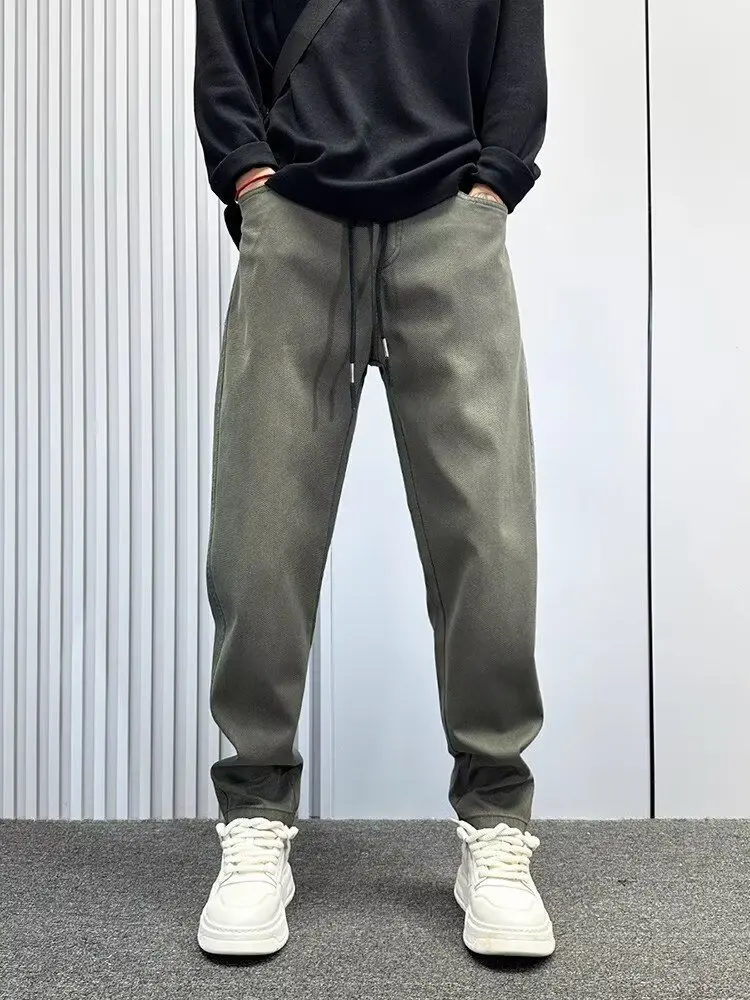 American retro work pants military green trendy brand loose autumn and winter men's casual slim fit elastic straight leg pants
American retro work pants military green trendy brand loose autumn and winter men's casual slim fit elastic straight leg pants